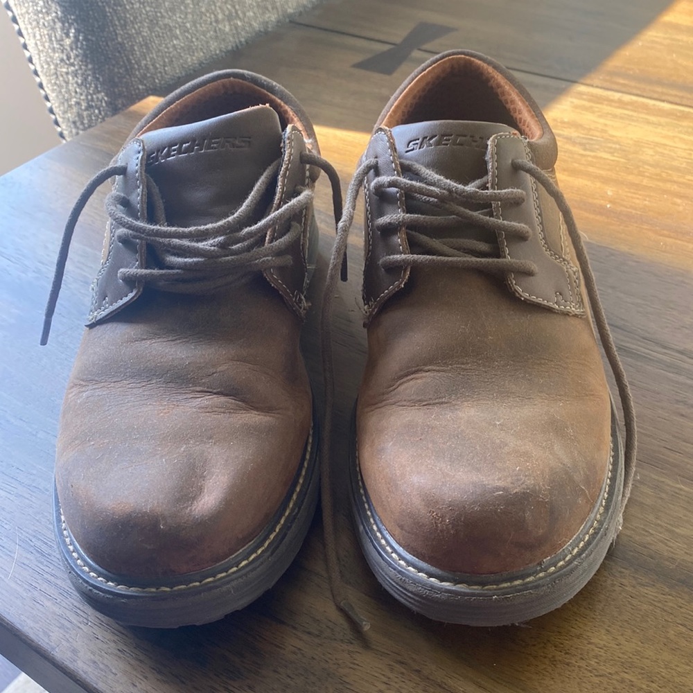 Brown Leather Skechers size 8